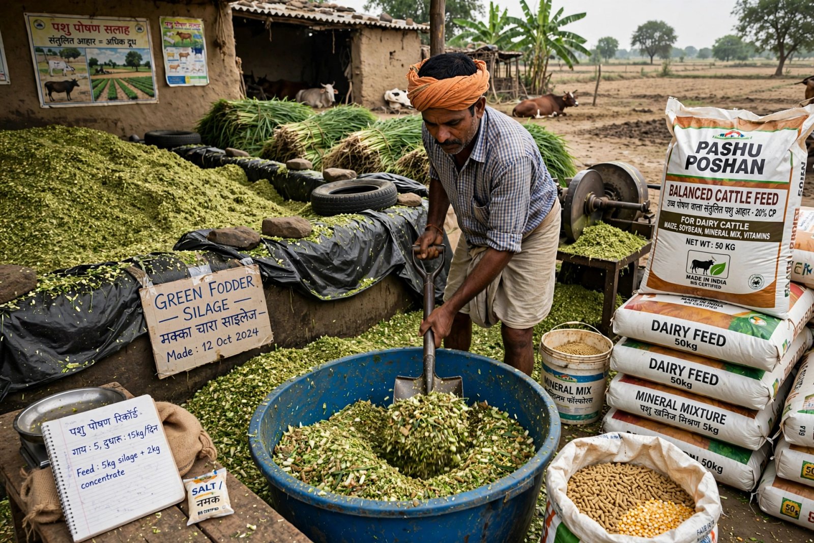 पशु आहार एवं साइलेज निर्माण (Animal Nutrition)